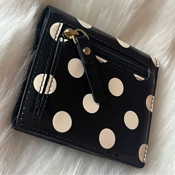 Kate Spade ♠️ Black & White Polka Dot Wallet - Picture 4 of 7
